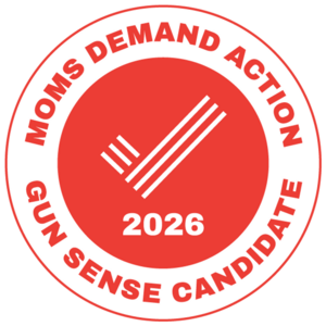 Moms Demand Action 2026 Gun Sense Candidate badge